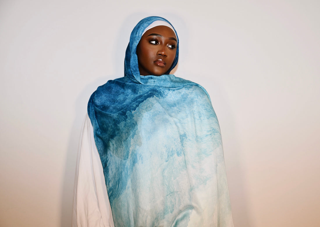 Printed Modal Hijab - Malibu Beach