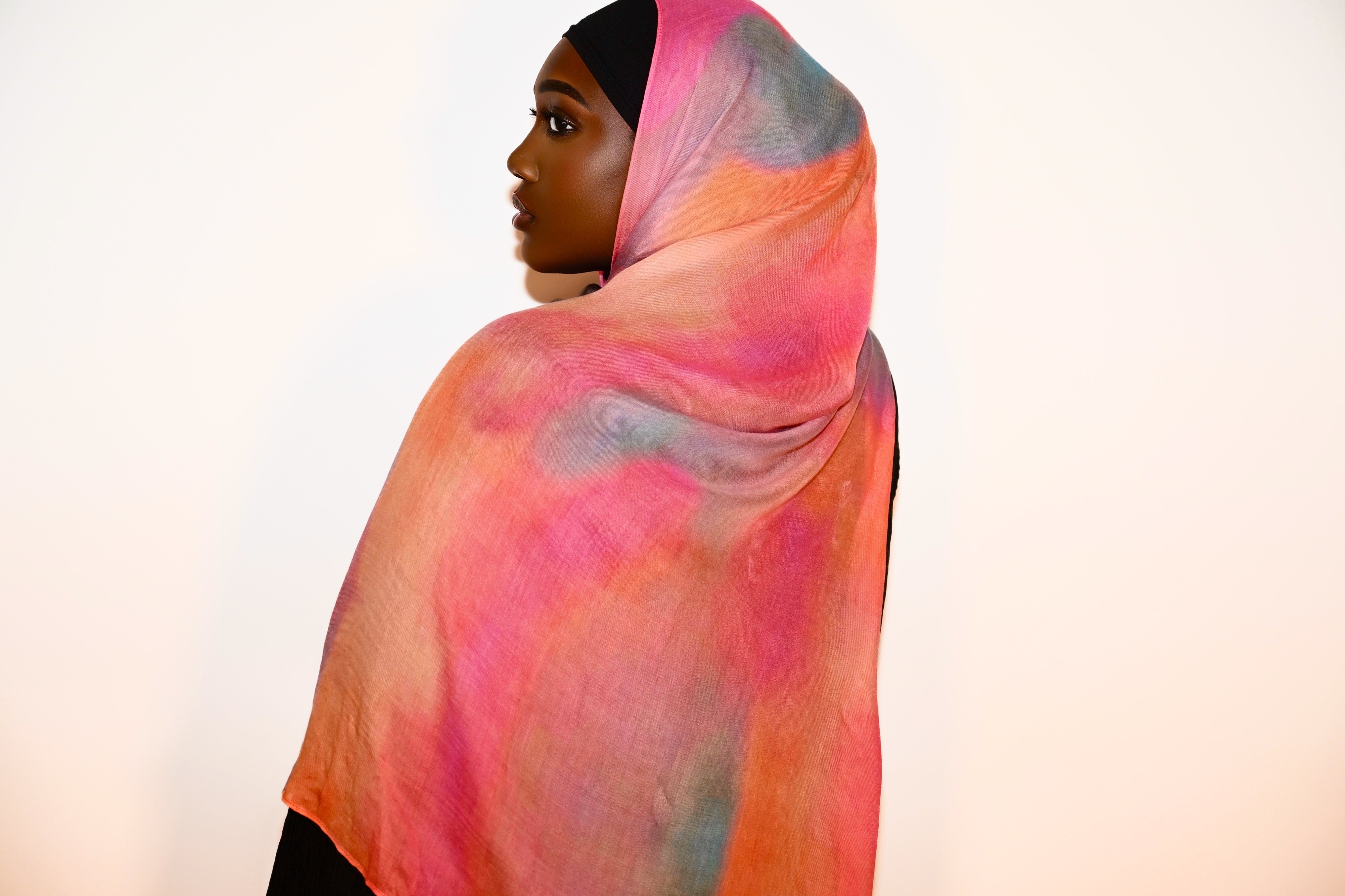 Printed Modal Hijab - Maldives Sunset