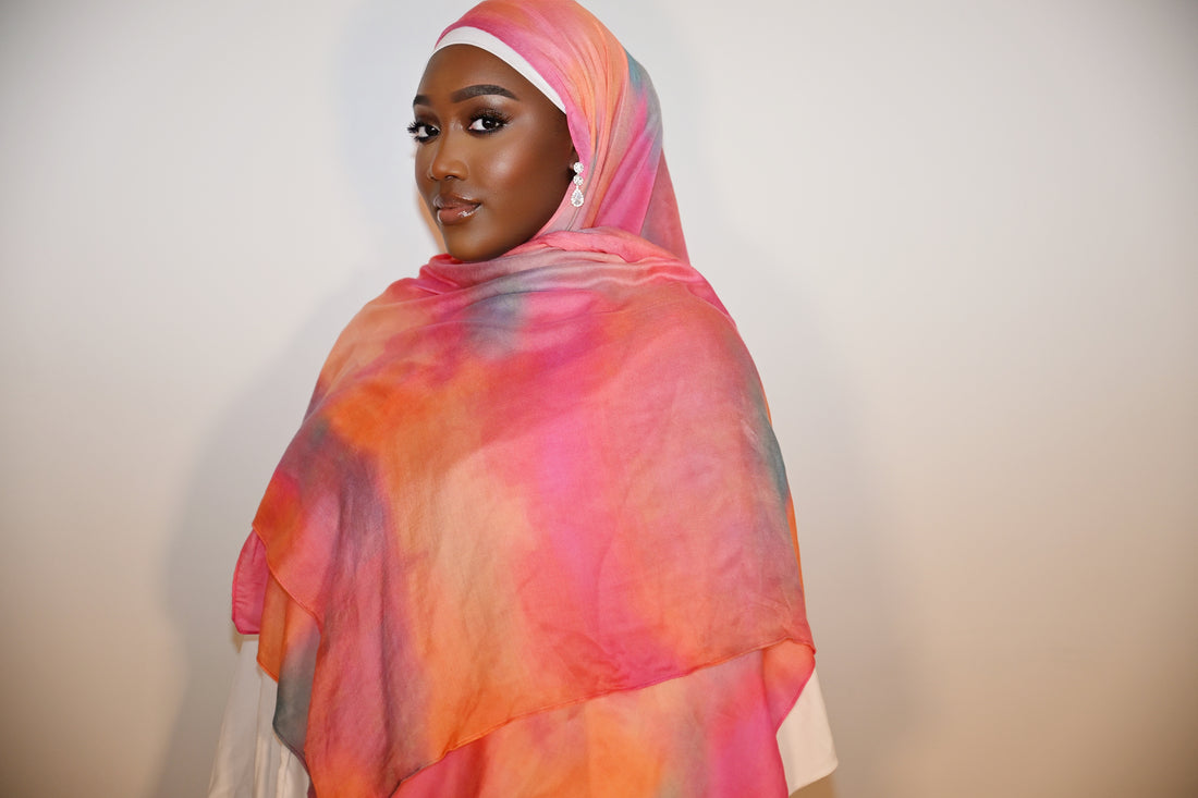 Printed Modal Hijab - Maldives Sunset