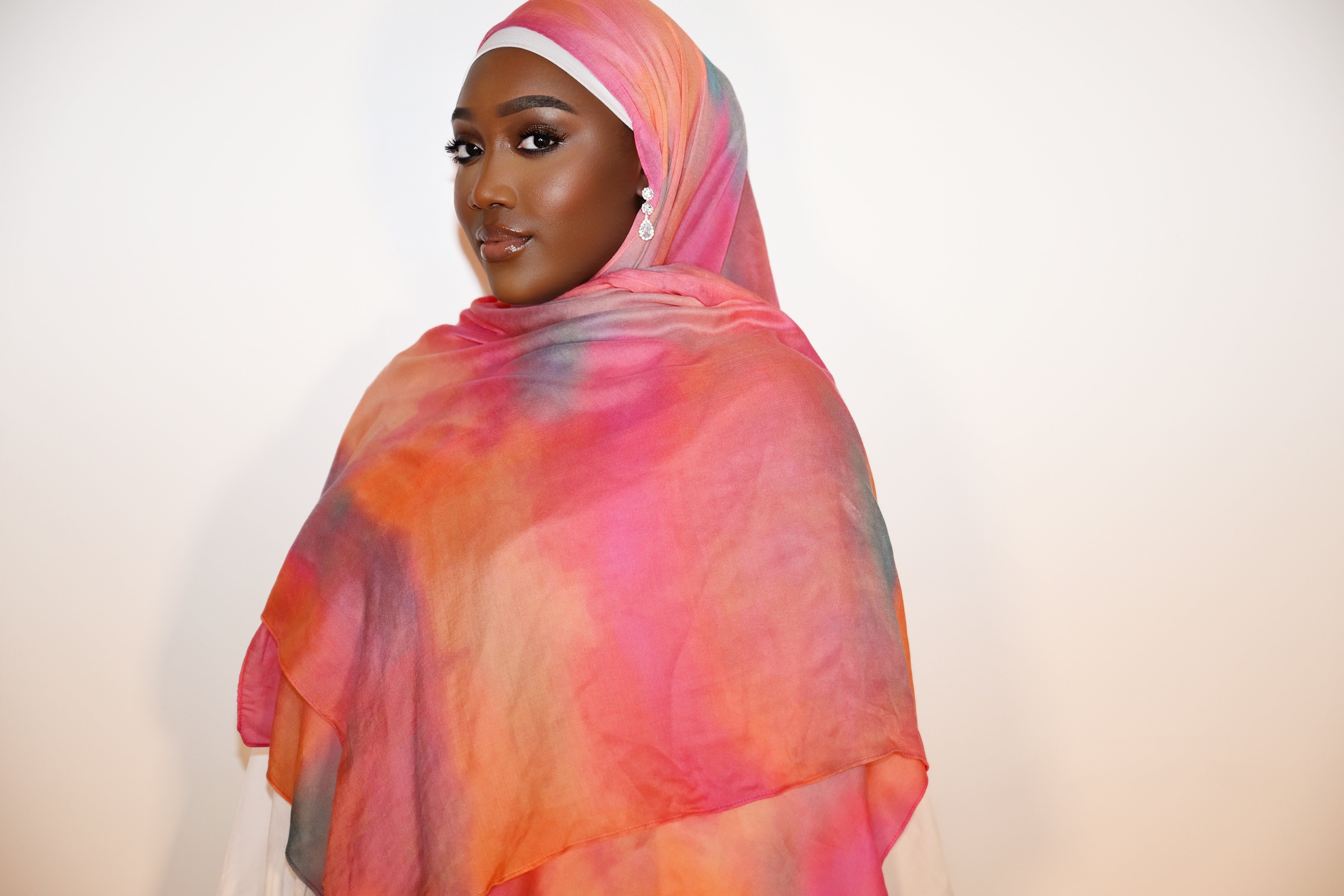 Printed Modal Hijab - Maldives Sunset