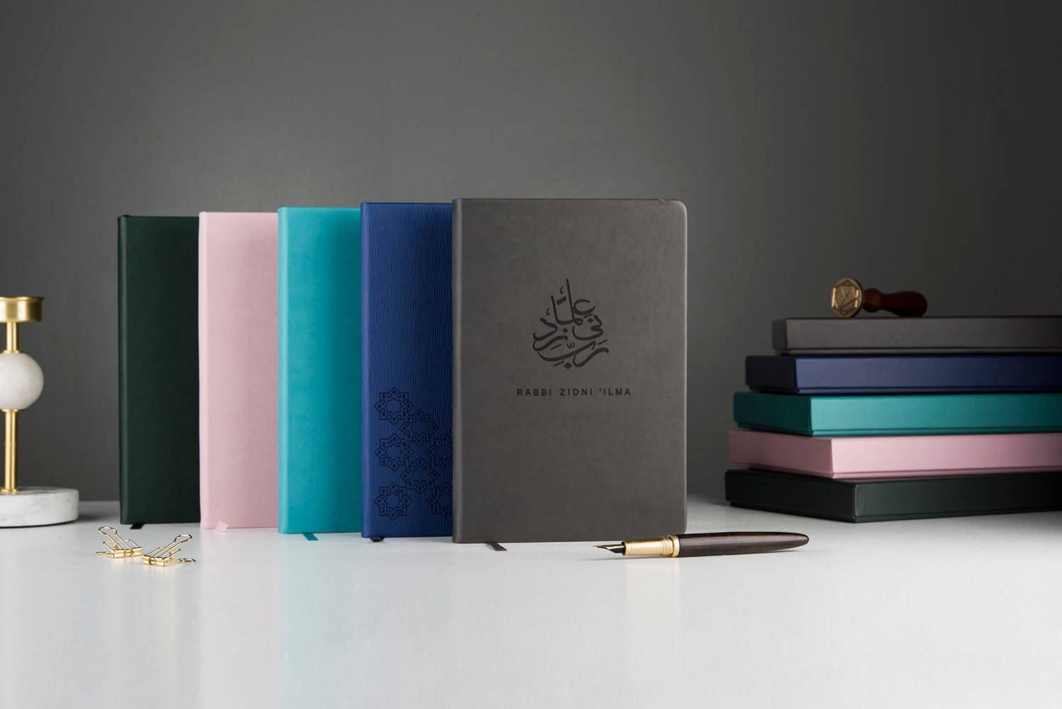 Hardback Luxury 'Bismillah' Journal in Vegan Leather-Pink