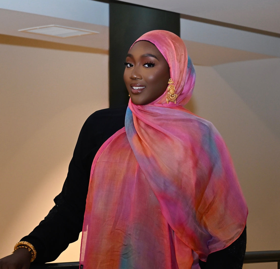 Printed Modal Hijab - Maldives Sunset