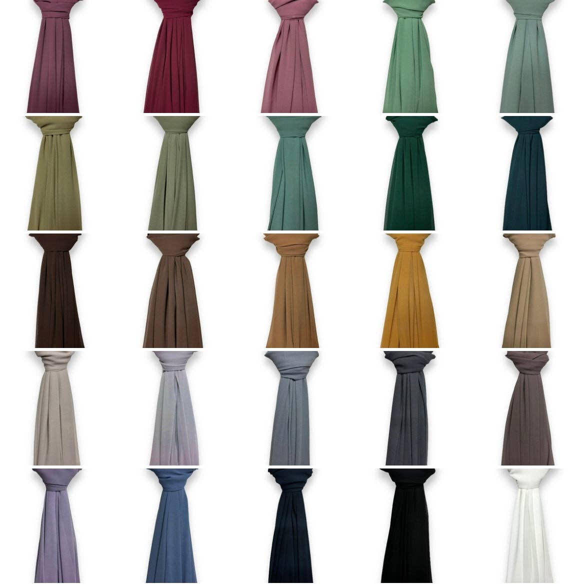 Classic Everyday Plain Chiffon Scarf